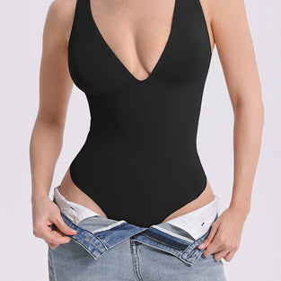 Versatile Halter Bodysuit with Tie Options