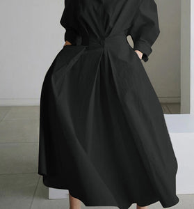 Elegant Long Sleeve Maxi Casual Dress