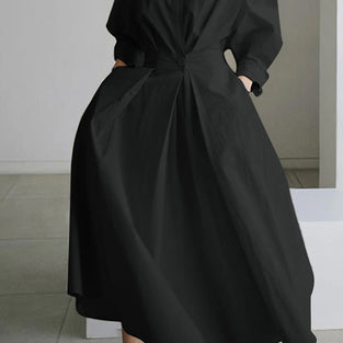 Elegant Long Sleeve Maxi Casual Dress
