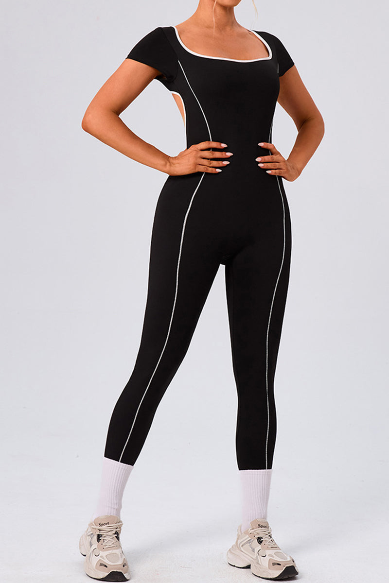 Sleek Cutout Short Sleeve Jumpsuit