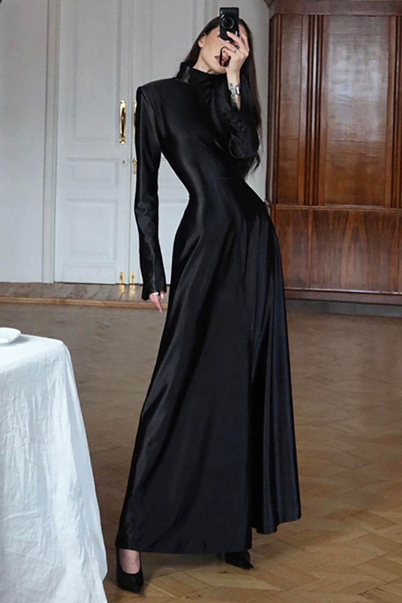 Elegant Long Sleeve Maxi Dress