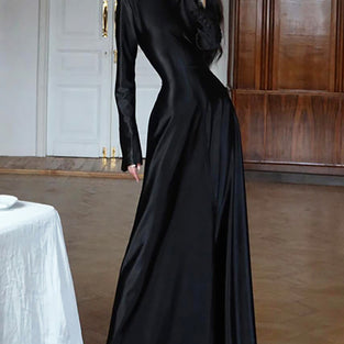 Elegant Long Sleeve Maxi Dress