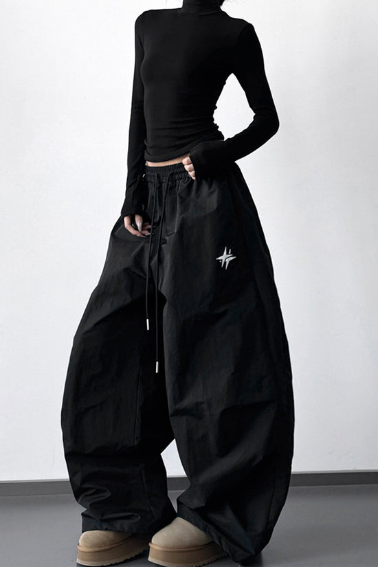 Wide-Leg High Waist Casual Pants
