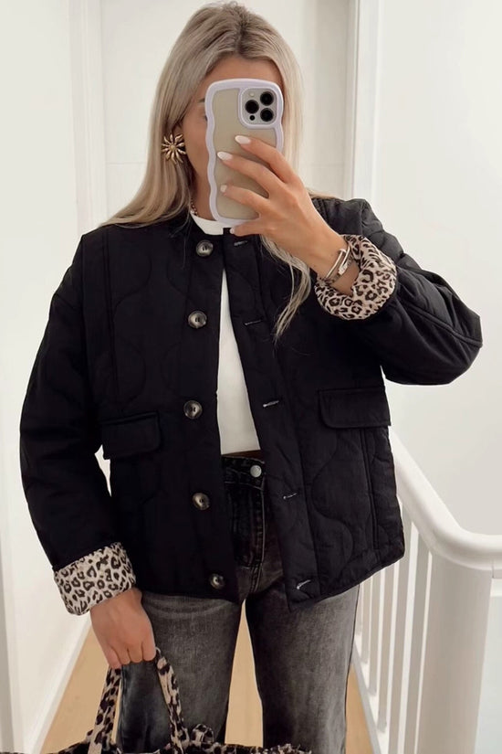 Quilted Button-Up Jacket