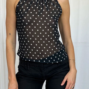 Polka Dot Halter Neck Camisole