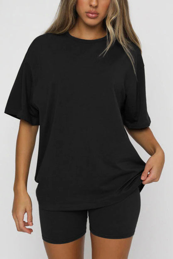 Oversized Tee and Biker Shorts Set