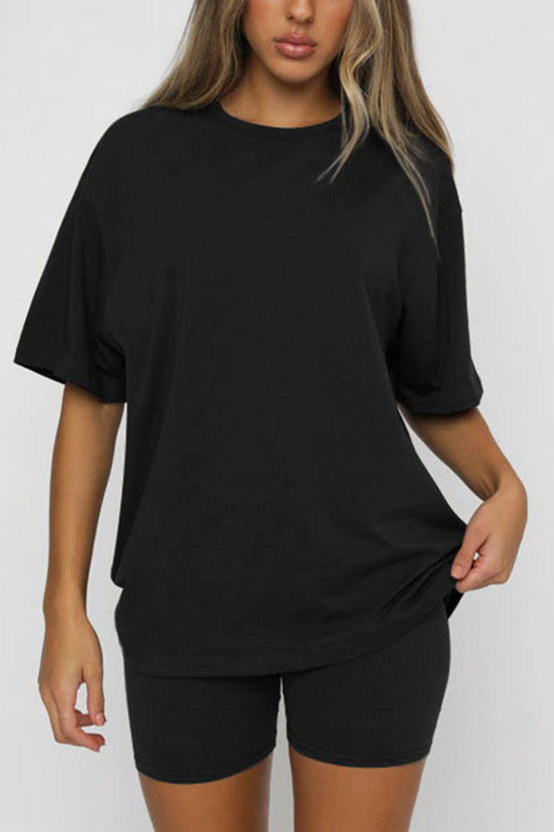 Oversized Tee and Biker Shorts Set