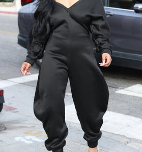 Off-Shoulder Casual Jumpsuit