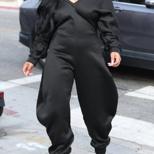 Off-Shoulder Casual Jumpsuit