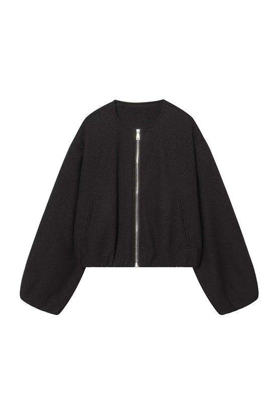 Chic Zip-Up Bomber Jacket