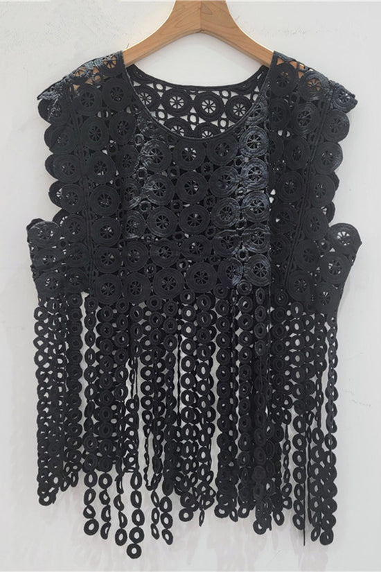 Intricate Sleeveless Crochet Top