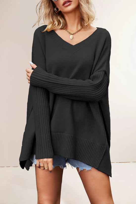Cozy Oversized V-Neck Sweater