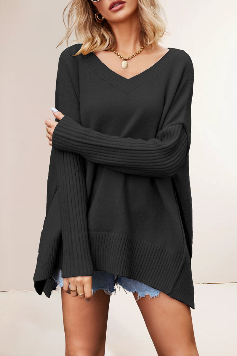 Cozy Oversized V-Neck Sweater