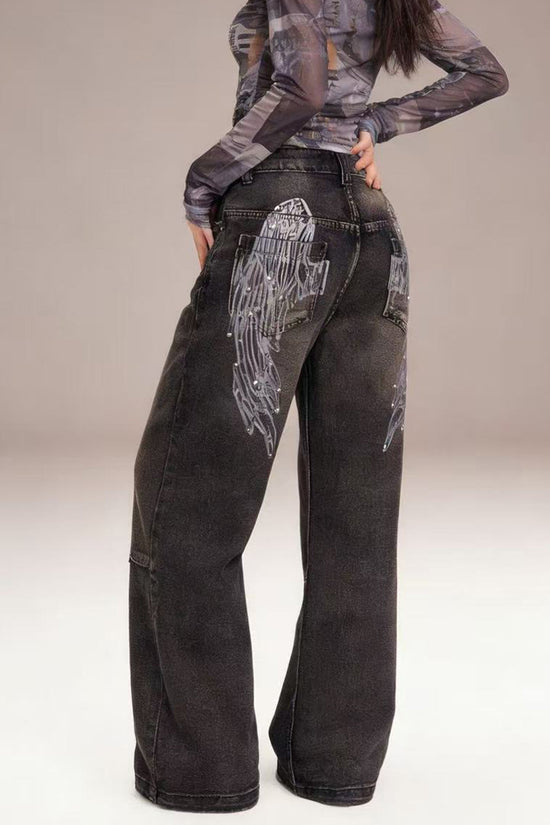 Washed Wide Leg Jeans