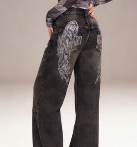 Washed Wide Leg Jeans
