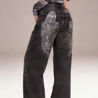 Washed Wide Leg Jeans