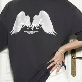 Wing Print Oversized T-Shirt
