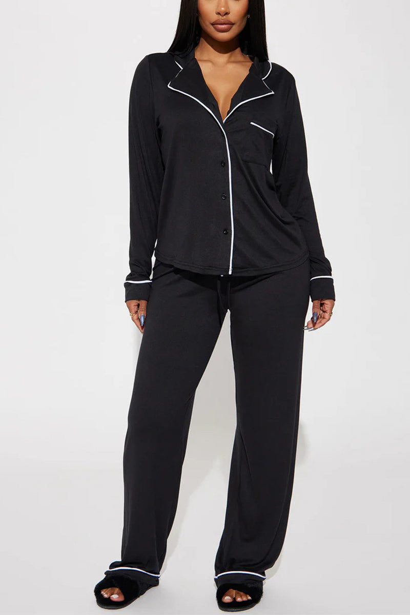 Relaxed Fit Long Sleeve Loungewear Set