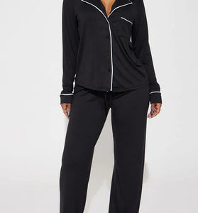 Relaxed Fit Long Sleeve Loungewear Set