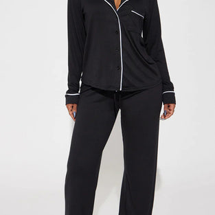 Relaxed Fit Long Sleeve Loungewear Set