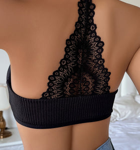 Lace Back Strappy Bralette