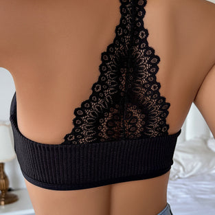 Lace Back Strappy Bralette