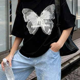 Butterfly Graphic Oversized T-Shirt