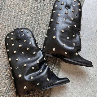 Studded Tall Western Boots
