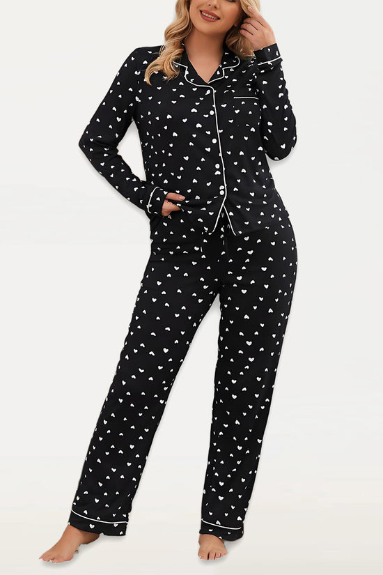 Cozy Classic Pajama Set with Contrast Trim