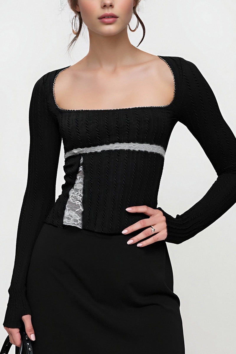 Stylish Long Sleeve Bodycon Top