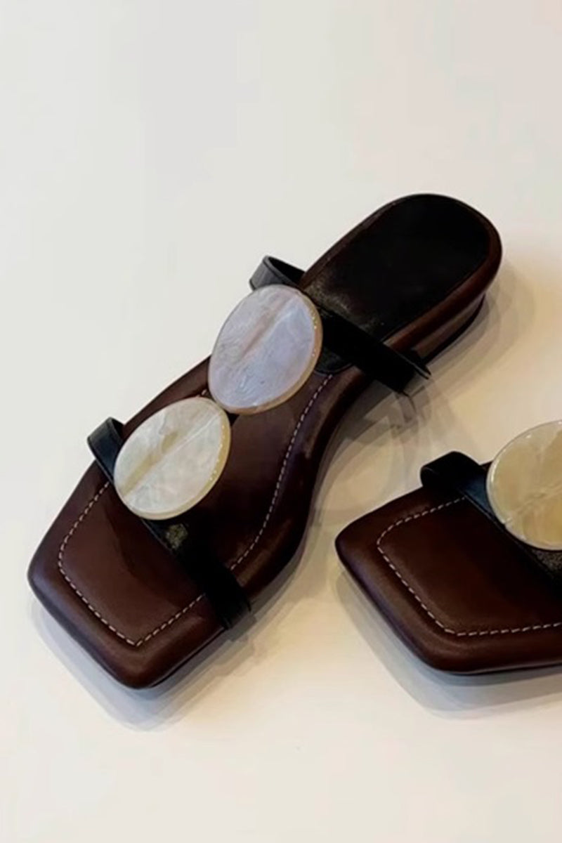 Modern Geometric Embellished Sandals
