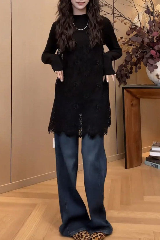 Chic Lace Overlay Slip Dress