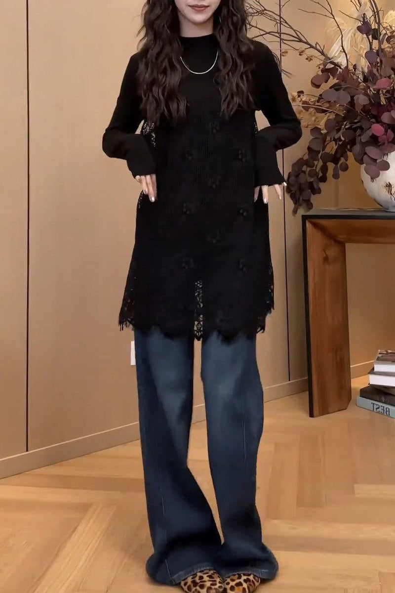 Chic Lace Overlay Slip Dress