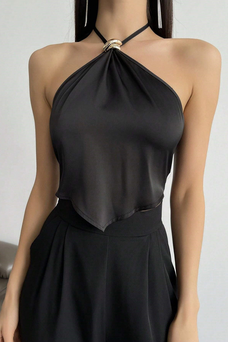 Halter Neck Elegant Camisole Top