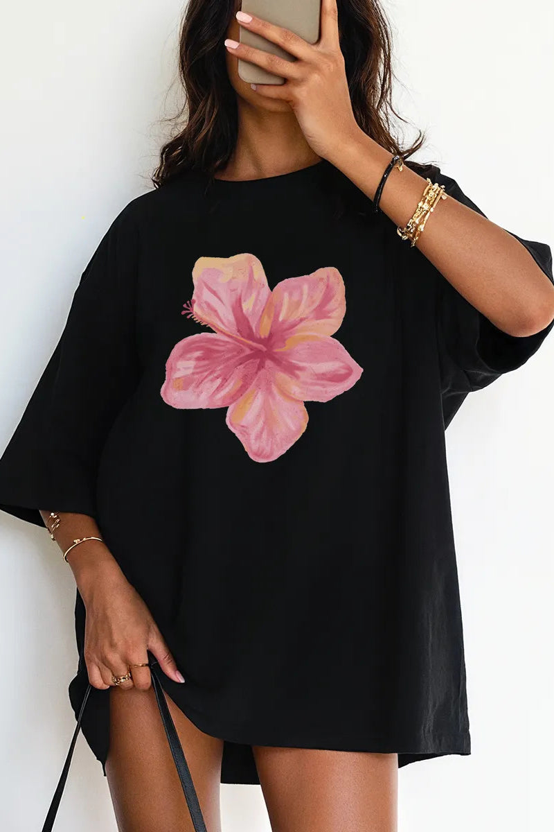 Floral Graphic Casual T-Shirt