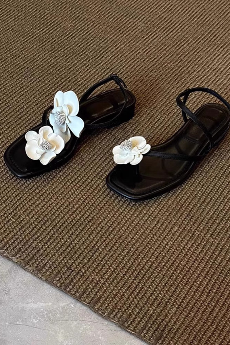 Floral Embellished Strappy Sandals