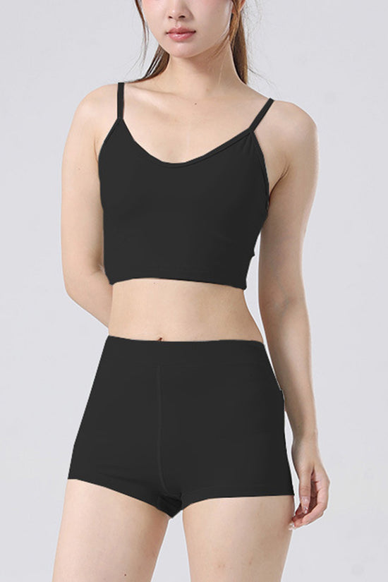 Stylish Sleeveless Crop Top and Shorts
