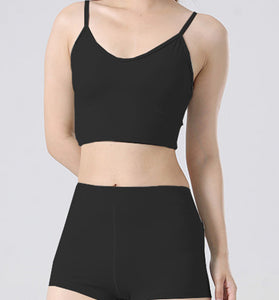 Stylish Sleeveless Crop Top and Shorts