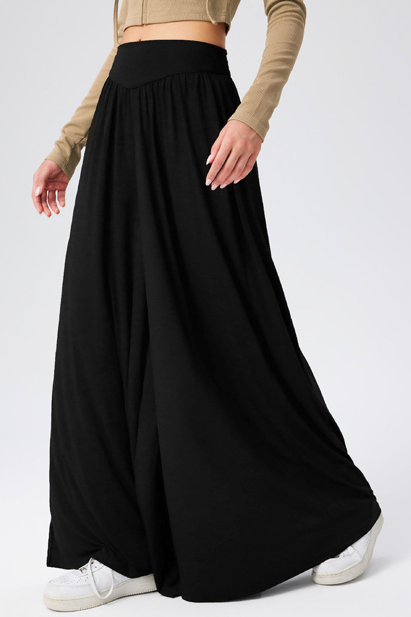 Flowing Wide-Leg Casual Pants
