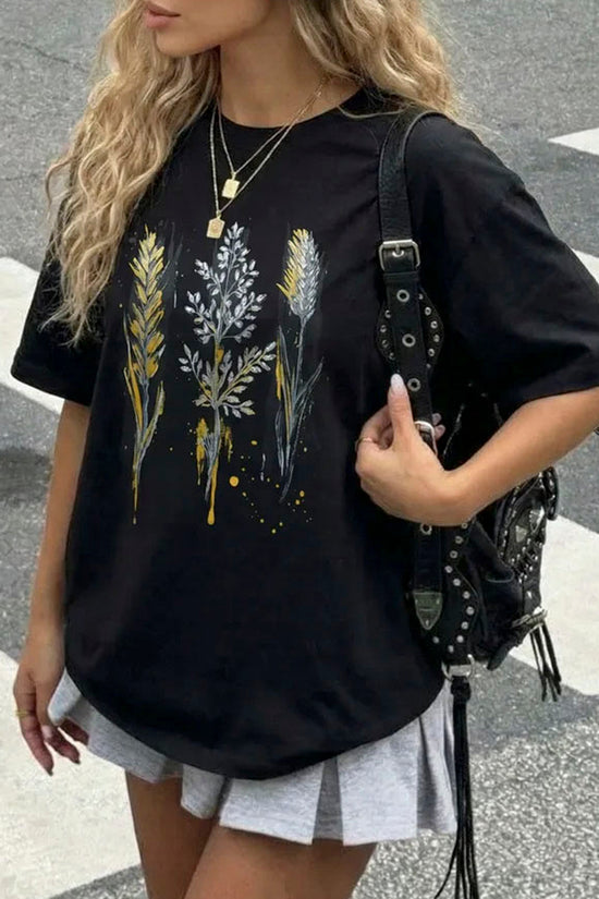 Floral Graphic Oversized T-Shirt
