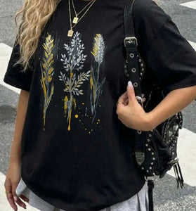 Floral Graphic Oversized T-Shirt
