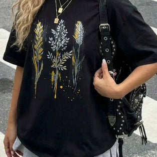 Floral Graphic Oversized T-Shirt