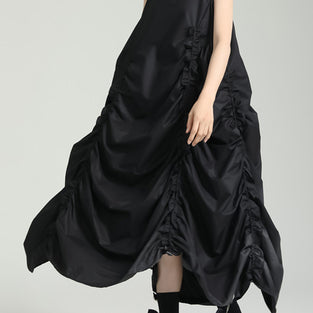 Sleeveless Draped Casual Maxi Dress