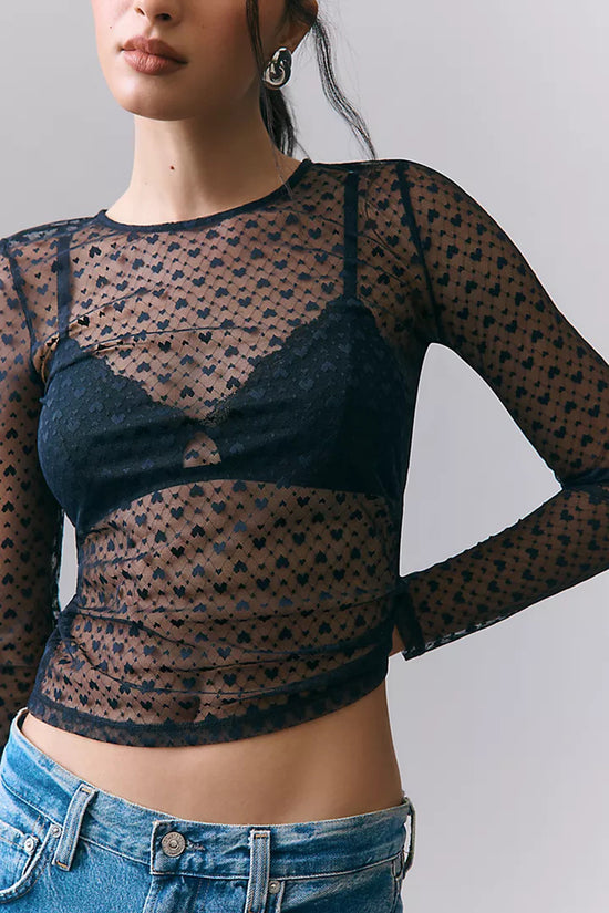 Sheer Long Sleeve T-Shirt