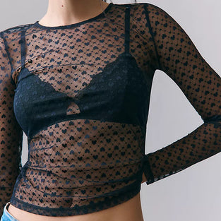 Sheer Long Sleeve T-Shirt