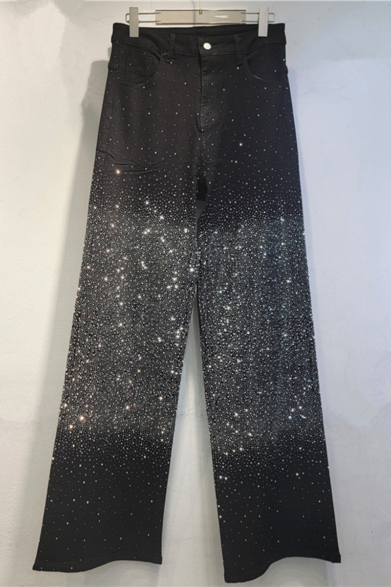 Sparkling Straight-Leg Jeans