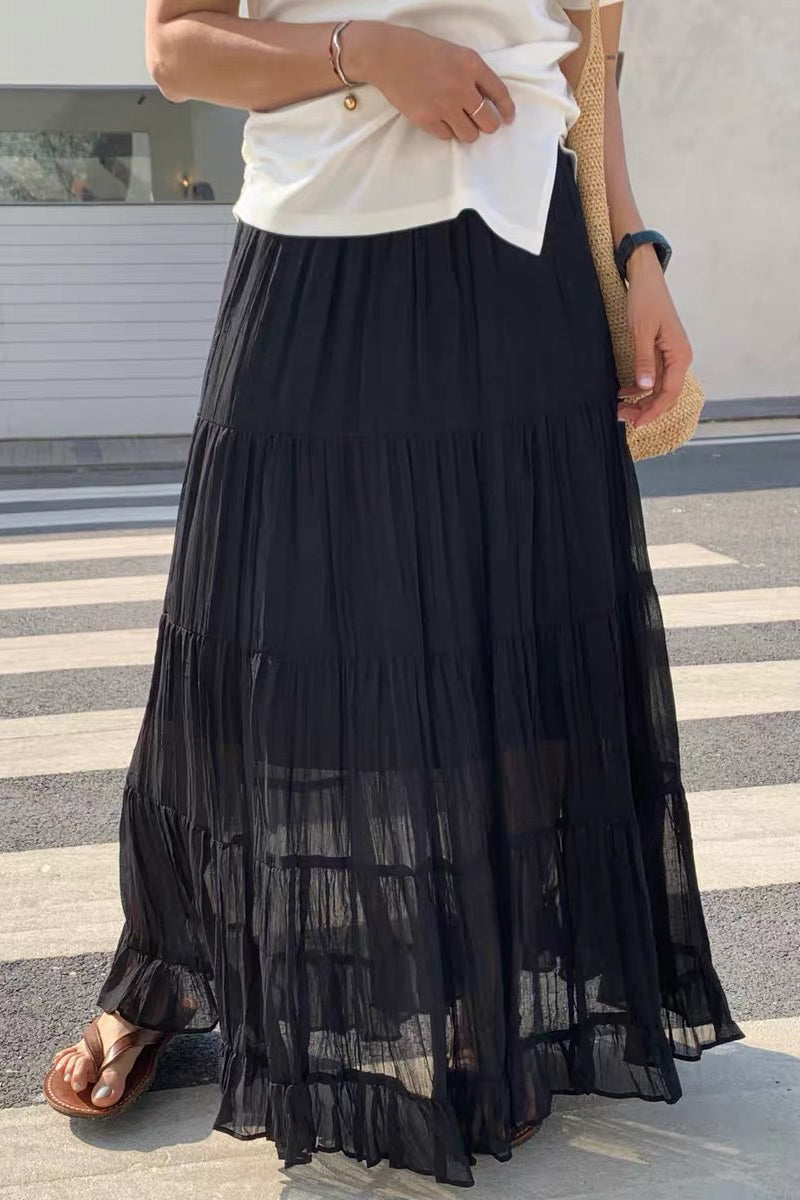 Flowing Tiered Midi Skirt