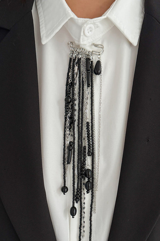 Elegant Chain Drop Brooch