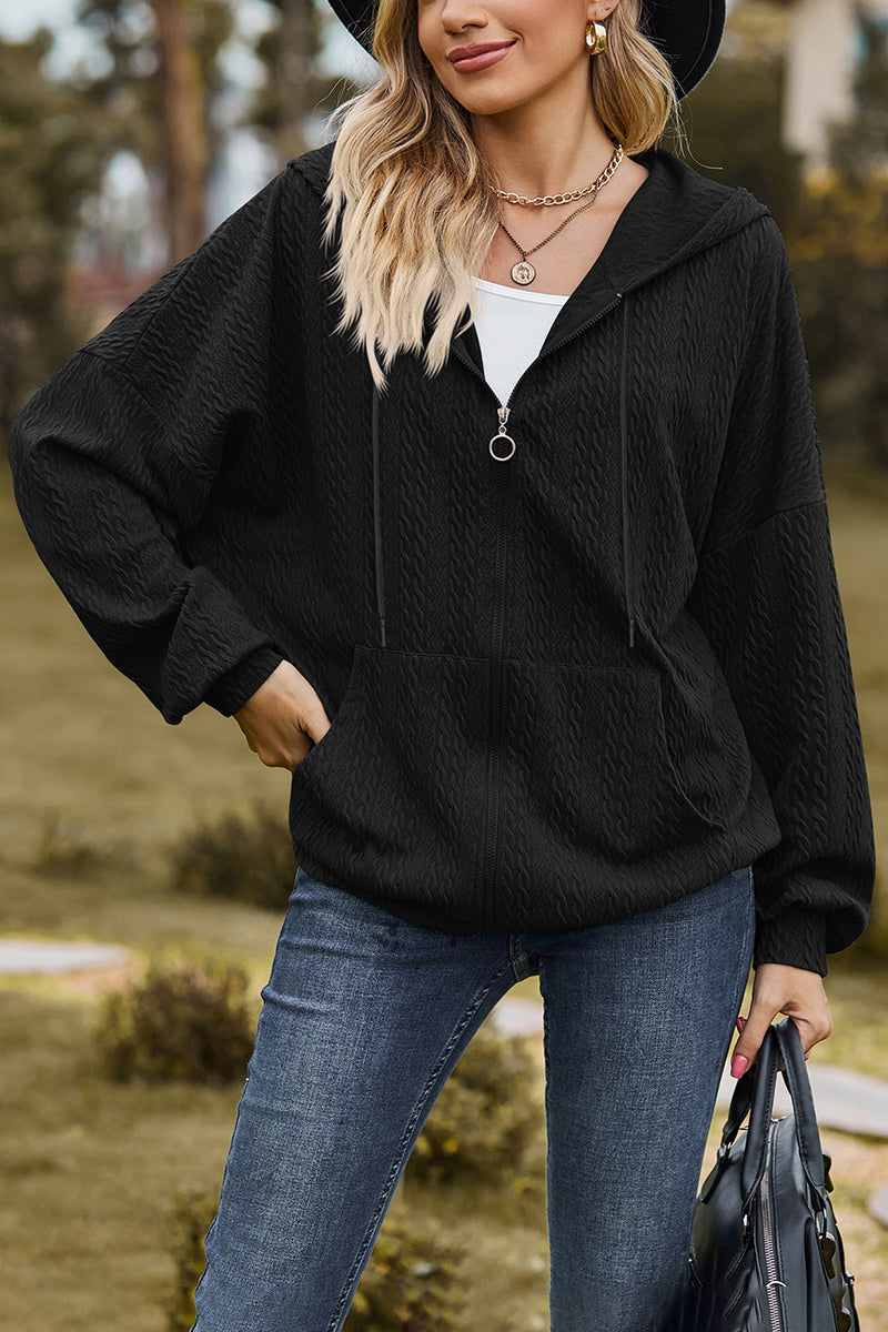 Cozy Hooded Zip-Up Sweatshirt