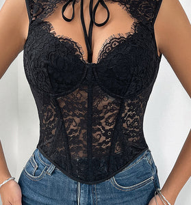 Lace Sleeveless Tank Top